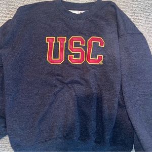 USC CREWNECK YOUTH XL DARK CHARCOAL GRAY